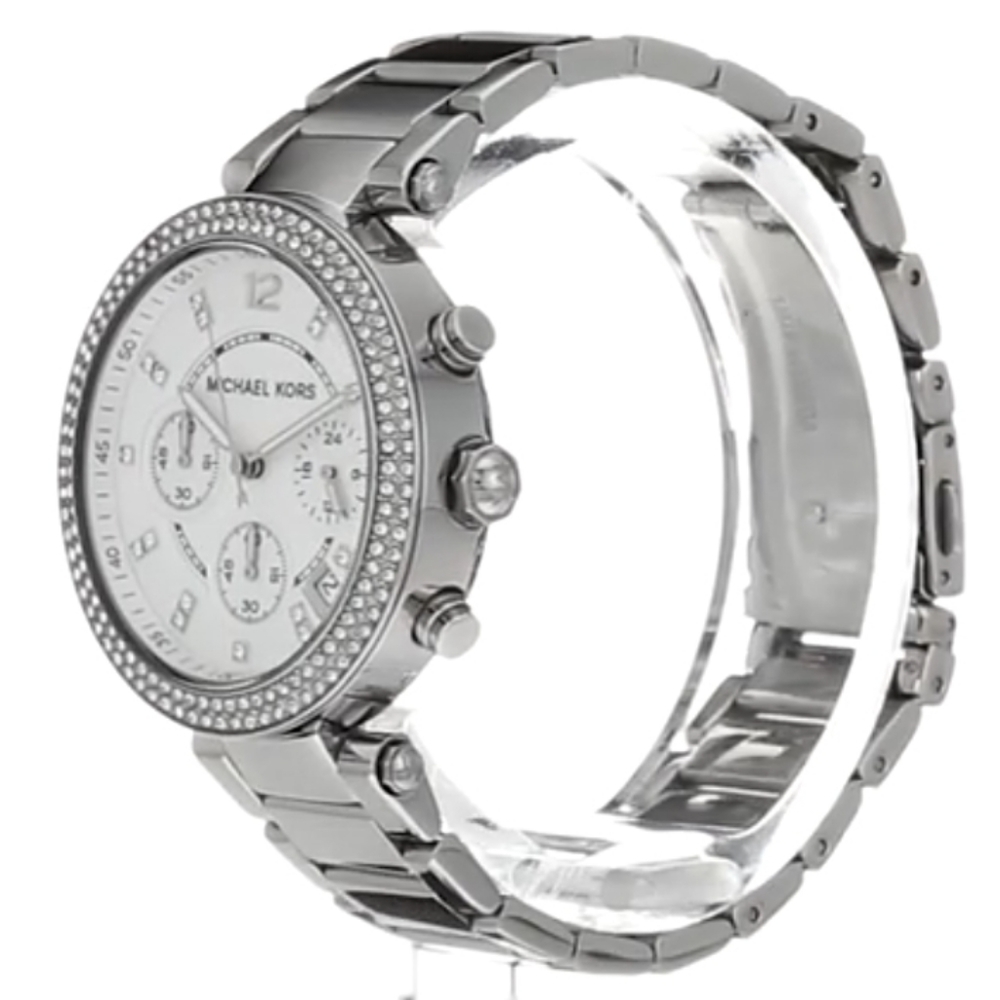 NWT Michael Kors Women's Parker Silver-Tone Watch - Picture 11 of 13